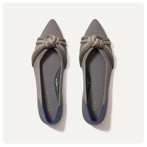 Rothy's Shoes Rothys The Knot Point Ii Ingreymetallic In